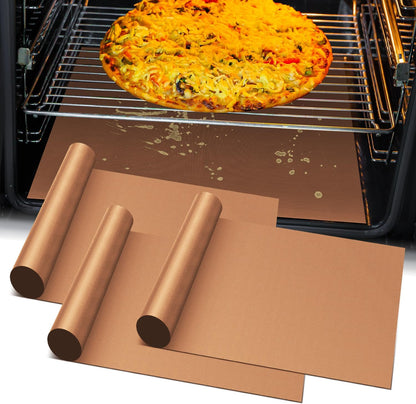 Oven Liners for Bottom of Electric Gas Oven, Reusable Non-Stick Teflon Protector Mat, Heat Resistant Grill Mats Outdoor, Easy to Clean Gas Stove Liners BPA and PFOA Free 23.6"x 15.7" Stovetop Cover