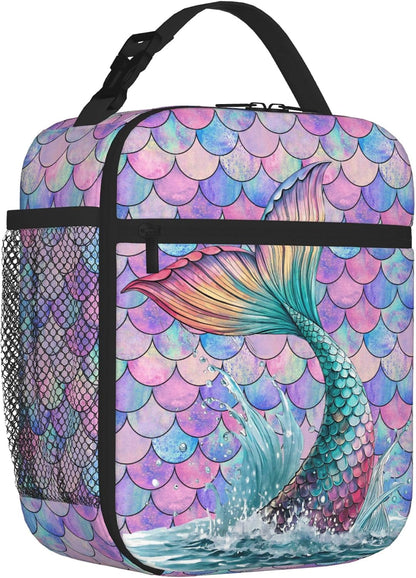 Dinosaur Volcano Insulated Lunch Bag for Women & Men, Reusable Leak-Proof Lunch Box with Cooler Compartment, Lunch Tote for Adults Work Travel Picnic Durable & Washable