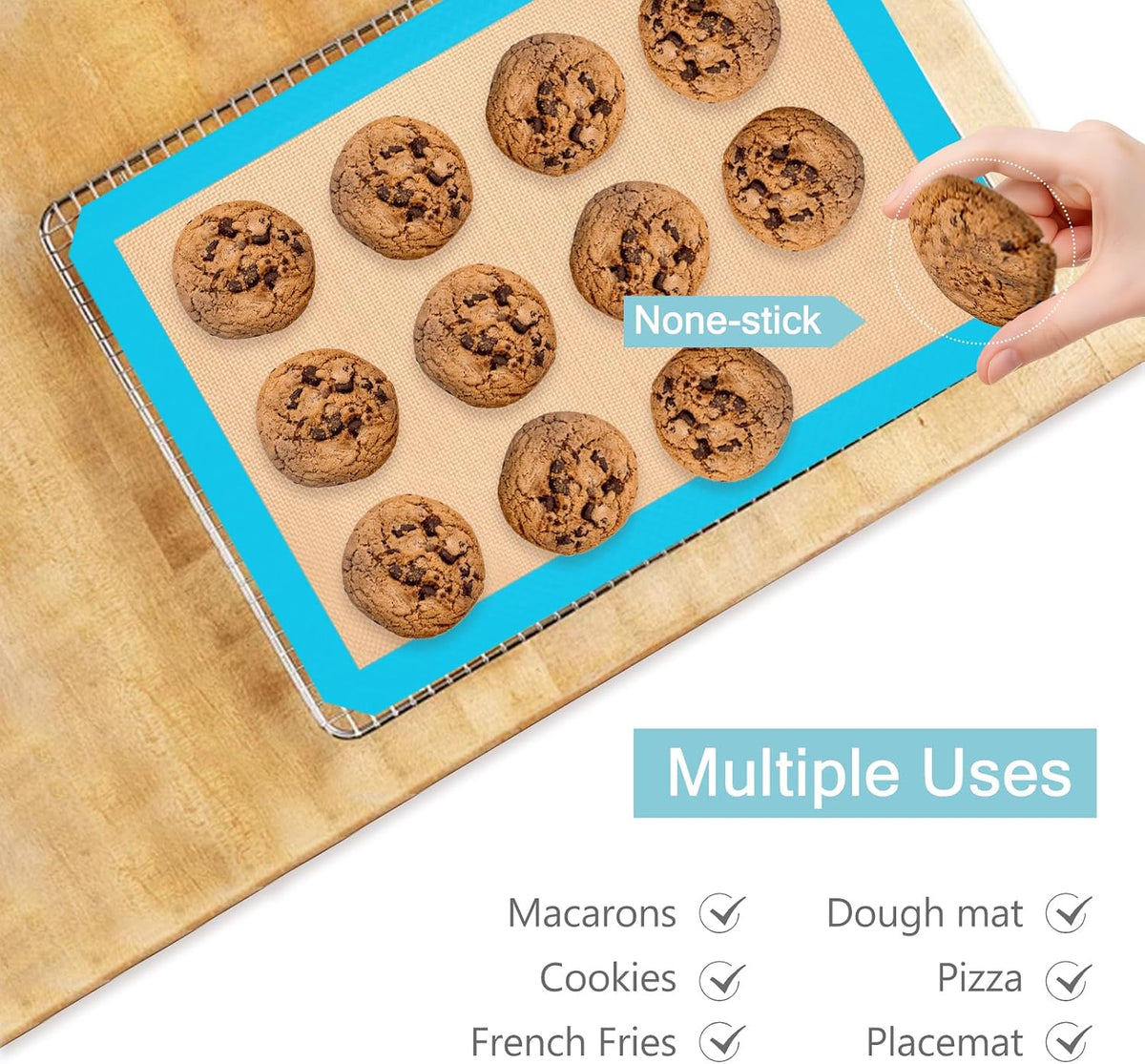 Silicone Baking Mat, Nonstick & Reusable