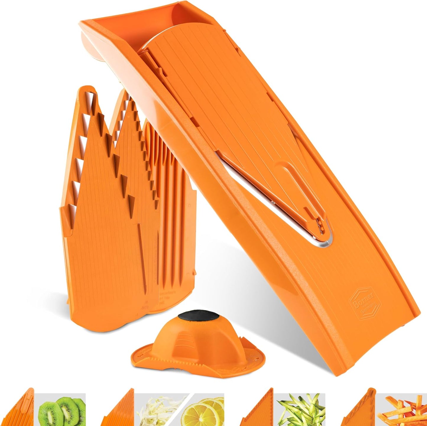 BORNER V Mandoline Slicer Kitchen V1 ClassicLine Starter Set | Vegetable Grater Börner - Quality Made in Germany, Color:White