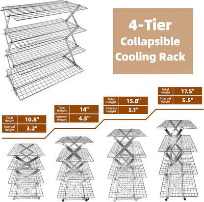 3 Tier Collapsible Cooling Rack Sourdough Cooling Rack 17"x10"