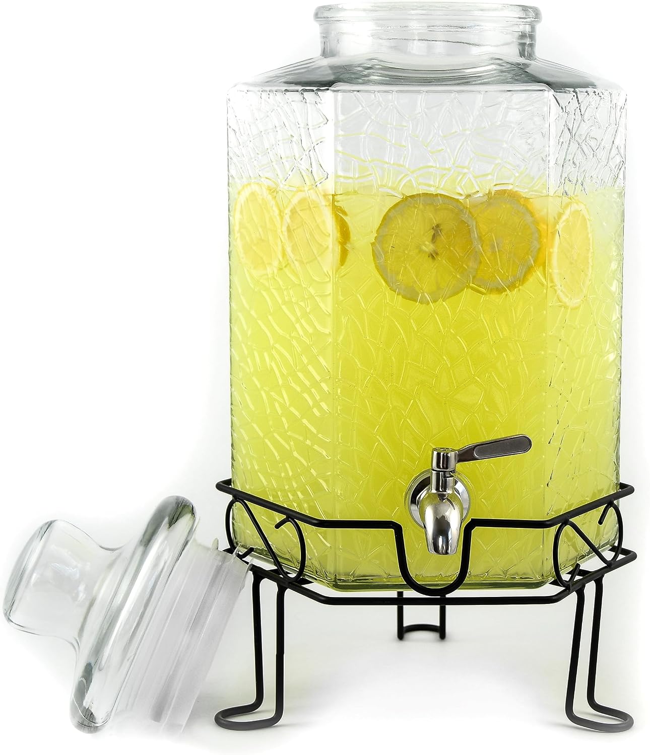 Redfern 2.5 Gallon Glass Beverage Dispenser Stainless Spigot and Stand