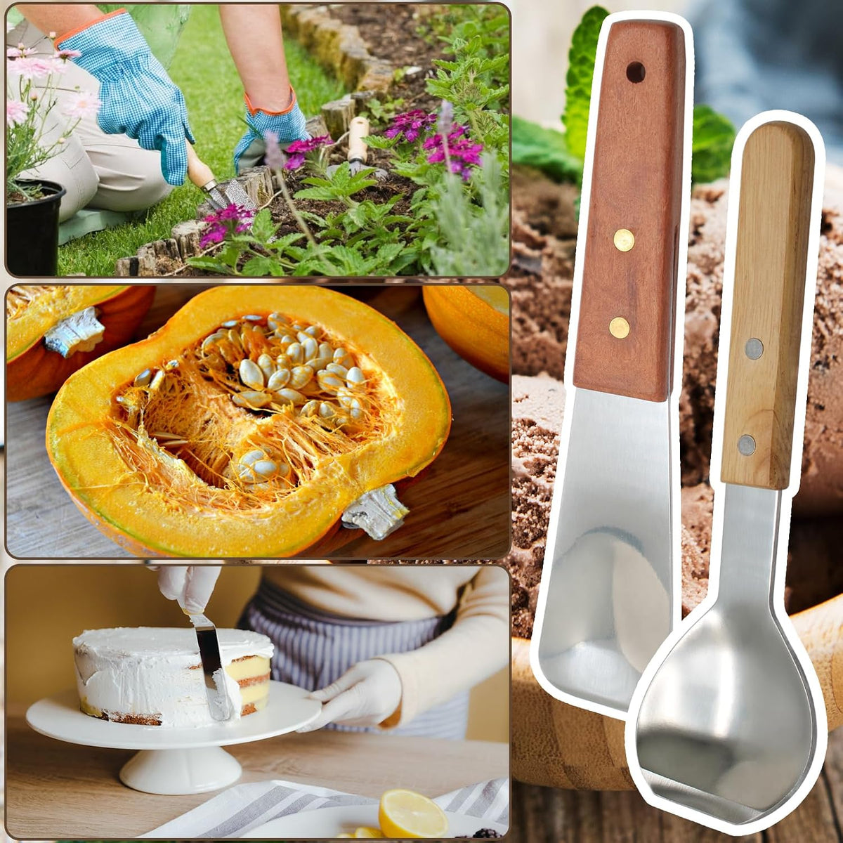Ice Cream Metal Spade Stainless Steel Dessert Shovel
