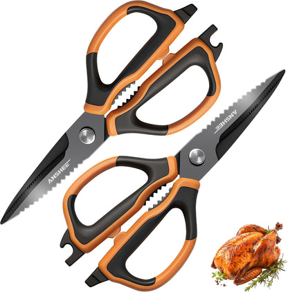 ANSHEE Multipurpose Kitchen Scissors & Food Shears, Stainless Steel