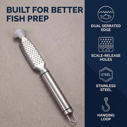 1Pc Fish Scales Scraping Tool,Multifunction Stainless Steel Fish Scale Knife Fish Cleaning Kit,Fish Scale Peeler,Fish Descaler Tool,Fish Scaler Remover,Fish Scaler Fish Scale Removing Tool