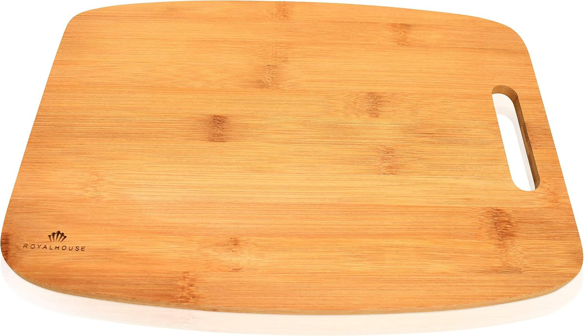 RoyalHouse Large Premium Natural Bamboo Bread Cutting Board