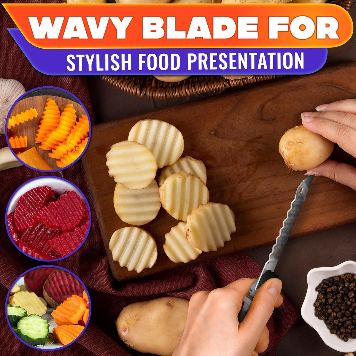 2 in 1 Kitchen Scissors for Food with Knife Sharpener (Grey)