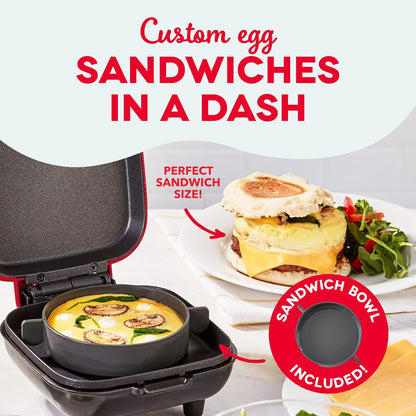 Dash Deluxe Egg Bite Maker - Electric Egg Bite Maker for Healthy Protein Snacks - Quick Cleanup, Space-Saving Design & Non-Slip Feet - 4 Servings, Aqua