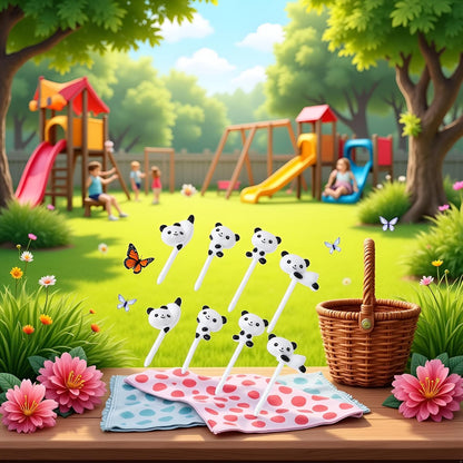 8Pcs White Cute Fun Bento Picks,Food Picks for Kids,School Lunch Accessories for Kids,Cute Animal Fruit Toothpicks,Fruit Food Toothpicks,Lunch Bento Box Picks for Toddler Cocktail Picks Bar Tools