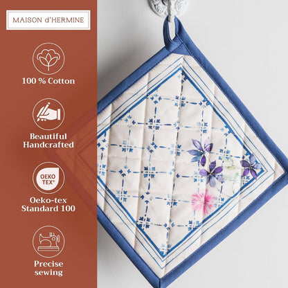 Maison d' Hermine Pot Holders 100% Cotton Potholders (8" x 8") - Colors A