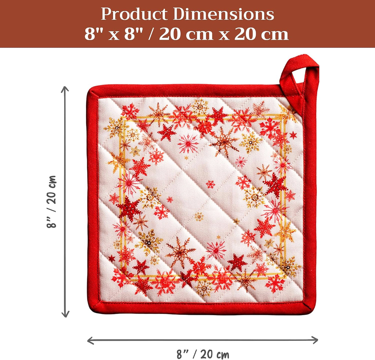 Maison d' Hermine Pot Holders 100% Cotton Potholders (8" x 8") - Colors B