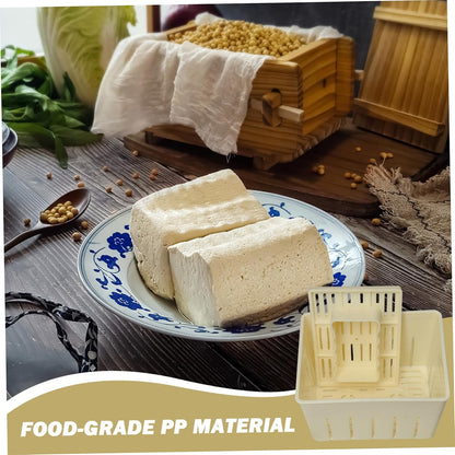 Tofu Press,3Pcs Homemade Tofu Maker,Food Grade PP Tofu Mold,Rectangular DIY Cheese Press Kitchen Gadgets, Cloth Not Included - 5.5x4.3x3.7in