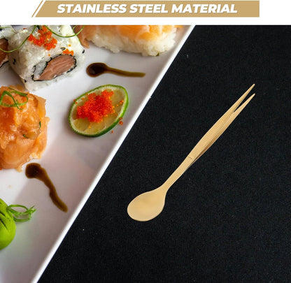 Tasting Spoon with Tweezer, 2 in 1 Stainless Steel Chef Spoon Serving Tongs, Professional Chef Tool for Cooking Plating Buffet Banquet Barbecue Grilling Appetizer, Multi