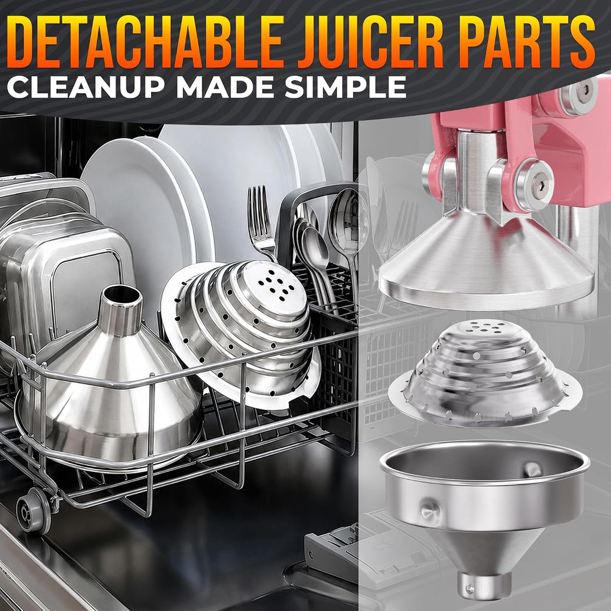 NADOBA Lemon Squeezer and Lime Squeezer, Max Extraction Citrus Hand Juicer