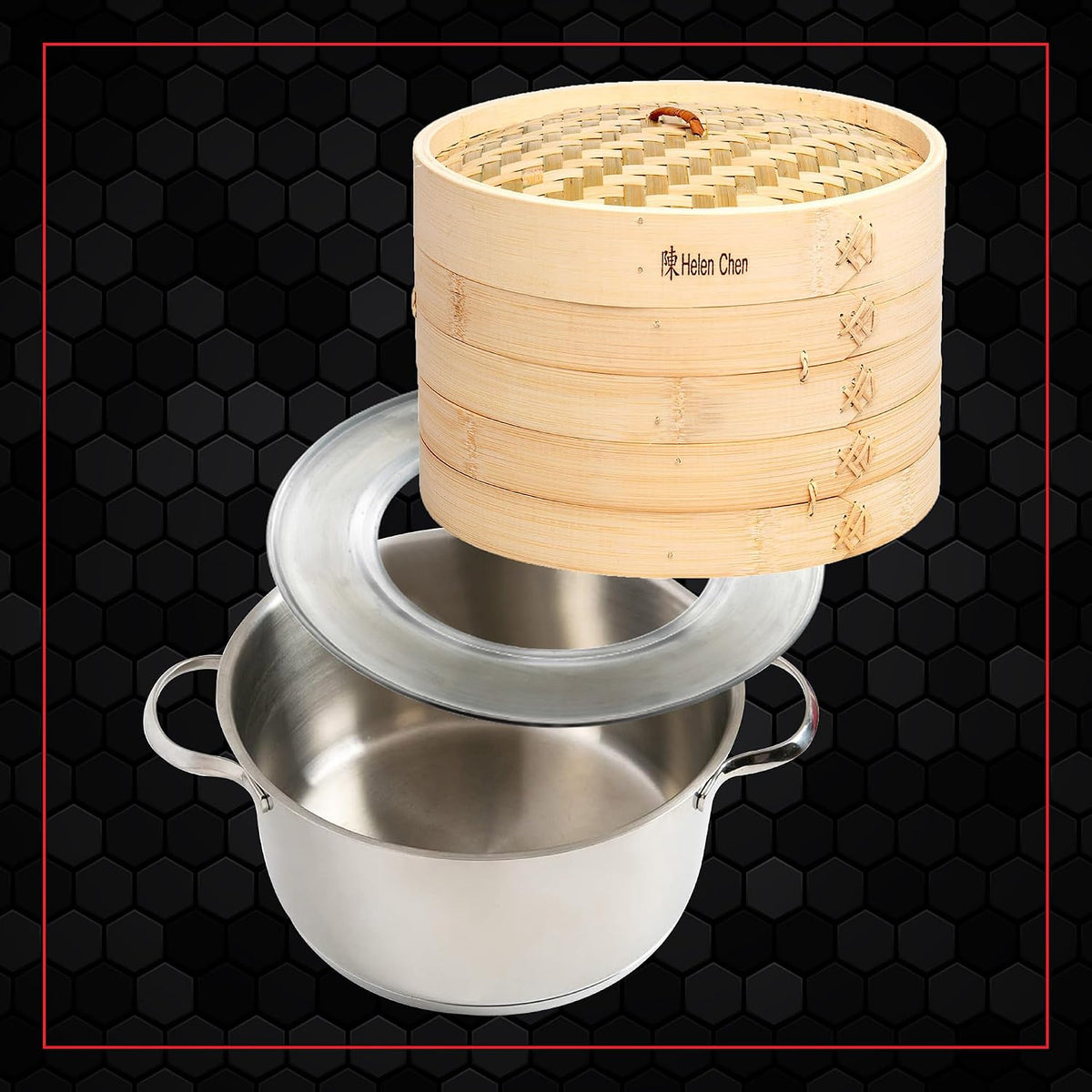 Helen's Asian Kitchen Steaming Ring, 11-Inch, Fits 8-Inch To 11-Inch Steamers, Pot Adapter For Steamed Dumplings, Bao, Vegetables, And Steam Cooking Tasks