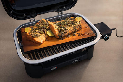 Weber Lumin Compact Outdoor Electric Barbecue Grill, Light Green - Great Small Spaces such as Patios, Balconies, and Decks, Portable and Convenient