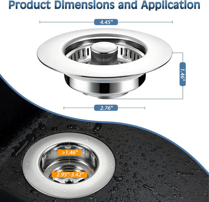 TGOSOMT Kitchen Sink Drain Strainer Stopper