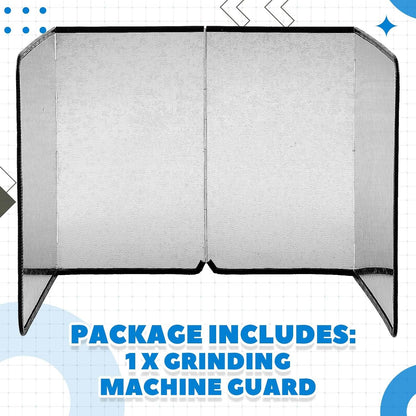 Foldable Grinder Splatter Guard, 39.37 x 16.14 Inch Galvanized Sheet Screen
