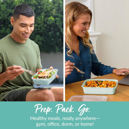 Bentgo Prep - 20-Piece 1-Compartment Reusable Meal Prep Containers with Lids, PFAS & BPA Free Materials, Durable, Microwave, Freezer, & Dishwasher Safe To Go Food Storage (Gold)