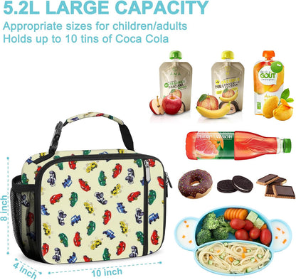 esouler Lunch Box Kids Insulated Lunch Bag for Boys & Girls Durable Children Lunchbox for School with Water Bottle Holder-Black