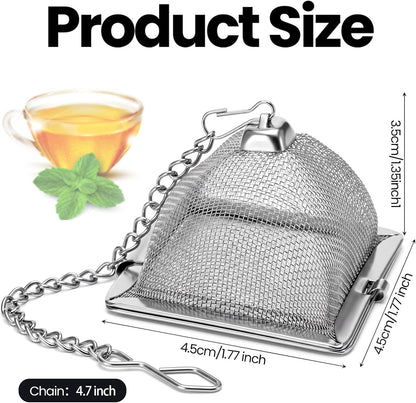 Zopeal Tea Infuser Stainless Steel Strainer with Chain, Medium
