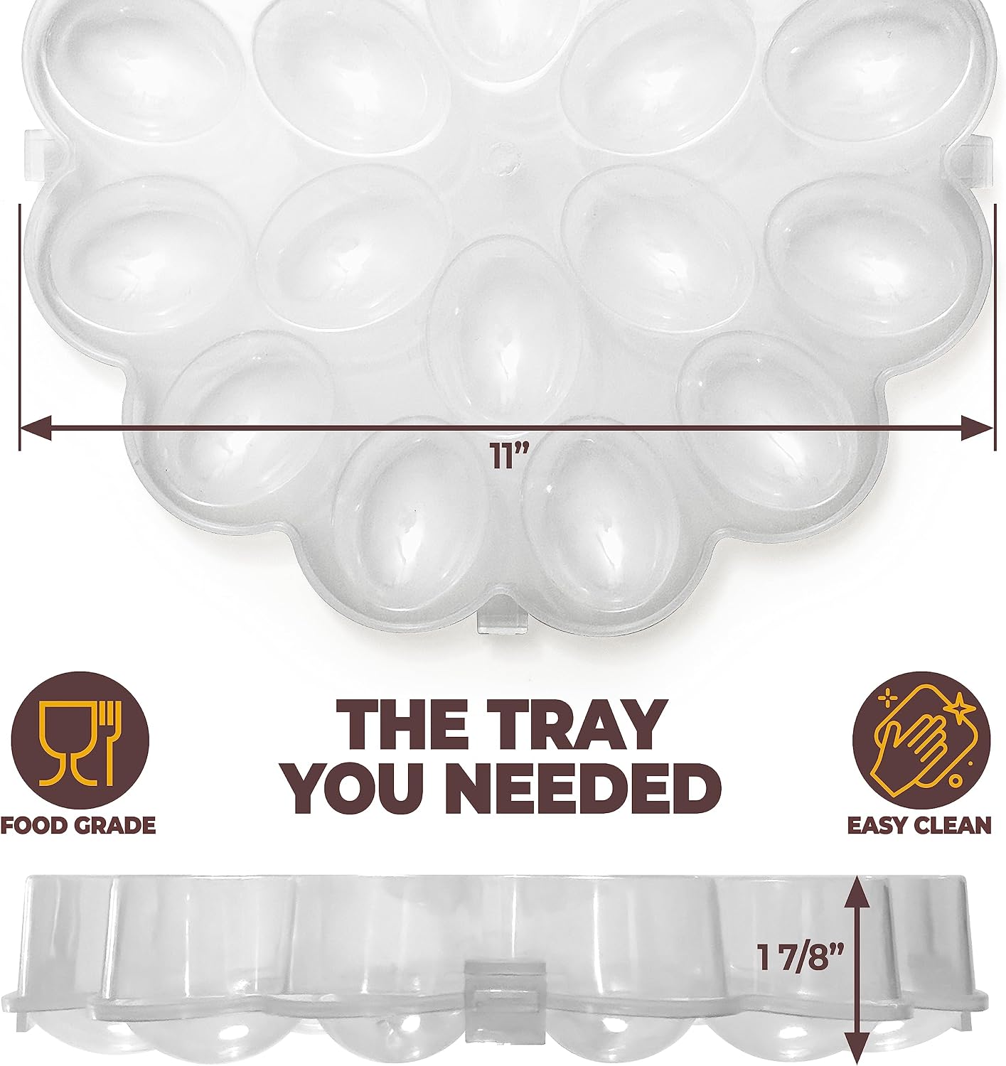 Shop Square Egg Carrier with Lid - 18 Slot Tray for Party, Easter, Thanksgiving - Reusable Egg Platter with Secure Lid (3 Pack)