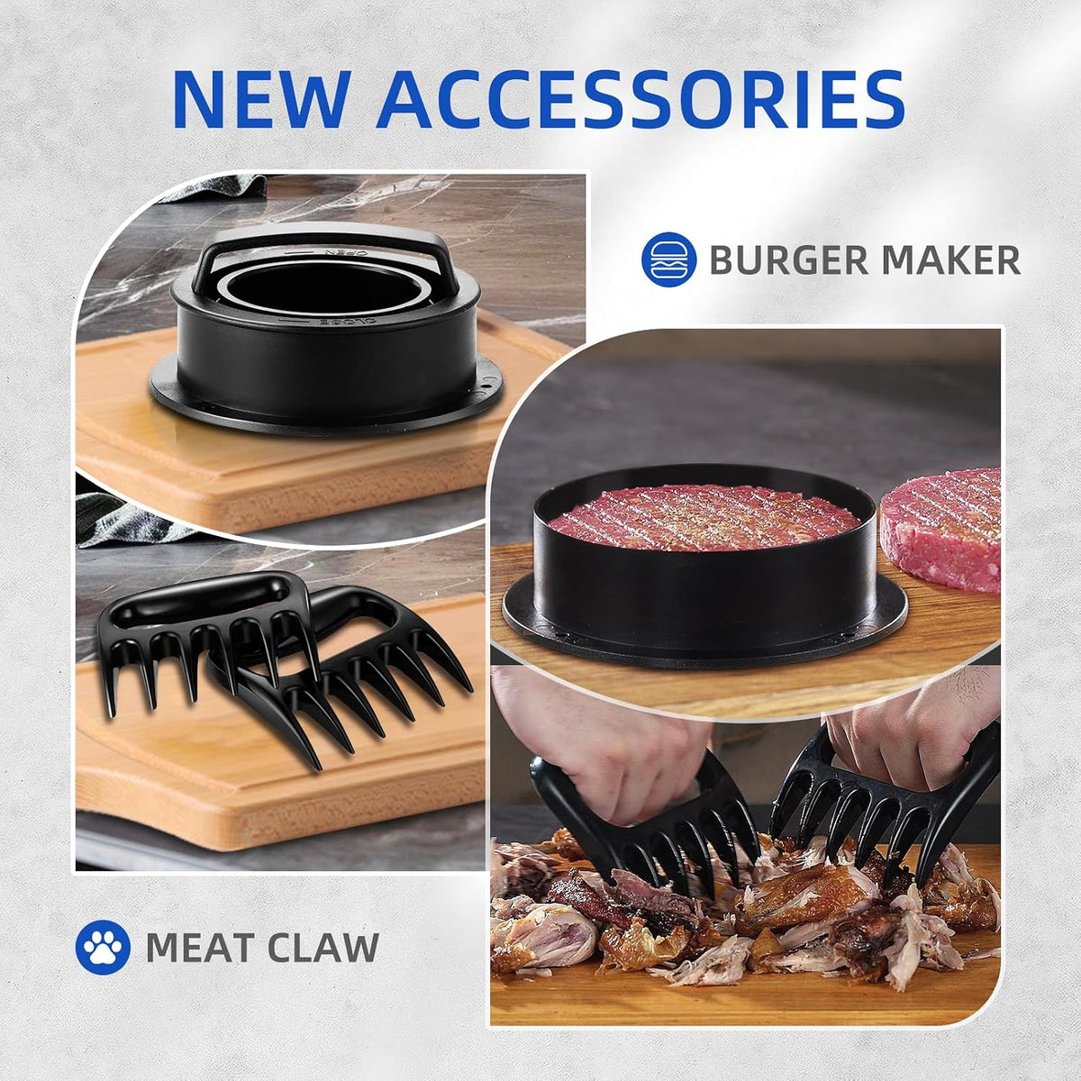 Sinyder Electric Meat Grinder, 3000W Max Stainless Steel with Meat Claws