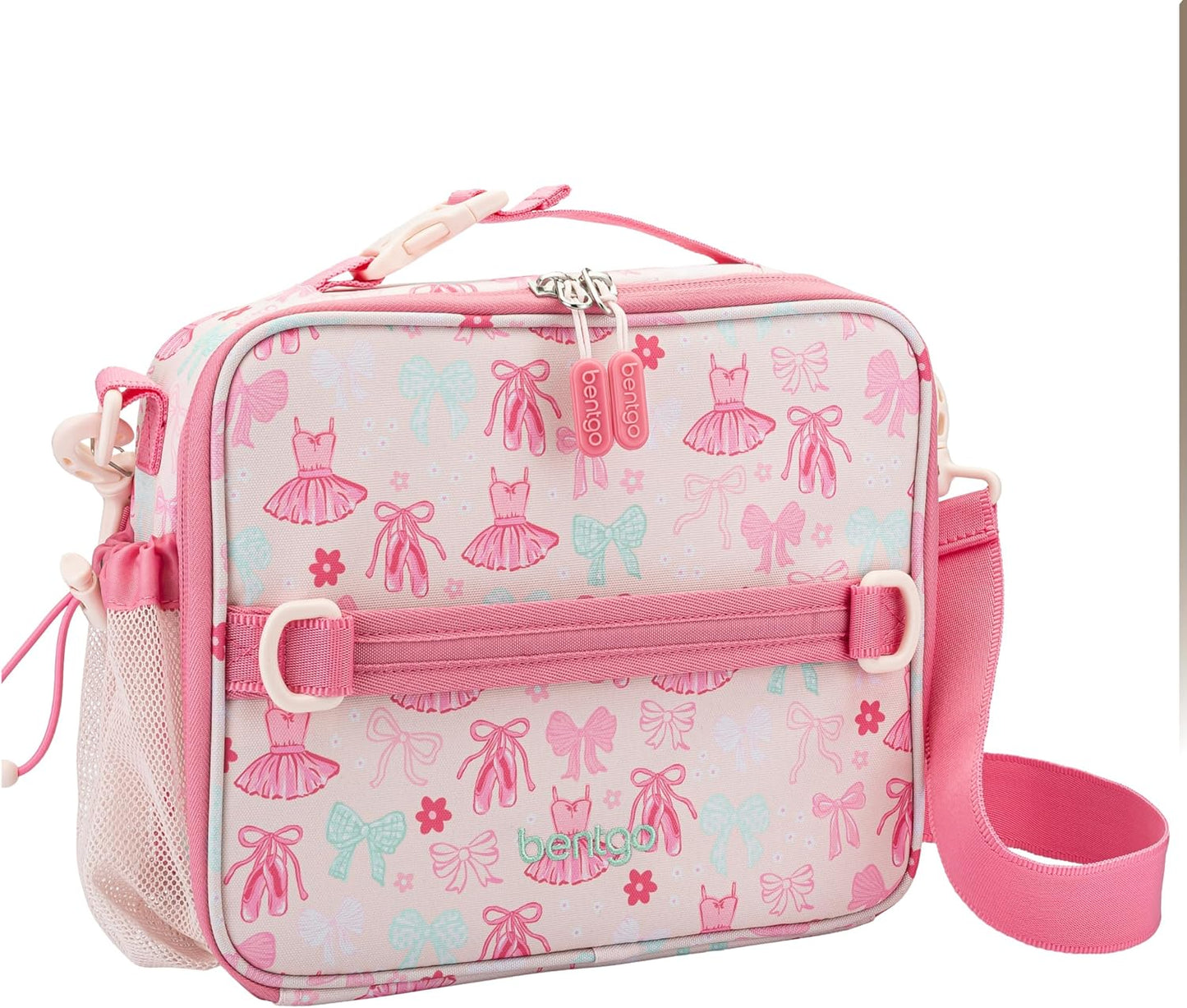 Bentgo Kids Lunch Bag - Durable, Double-Insulated Lunch Bag for Kids 3+; Holds Lunch Box, Water Bottle, & Snacks; Easy-Clean Water-Resistant Fabric & Multiple Zippered Pockets (Mermaid)