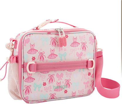 Bentgo Kids Lunch Bag - Durable, Double-Insulated Lunch Bag for Kids 3+; Holds Lunch Box, Water Bottle, & Snacks; Easy-Clean Water-Resistant Fabric & Multiple Zippered Pockets (Mermaid)