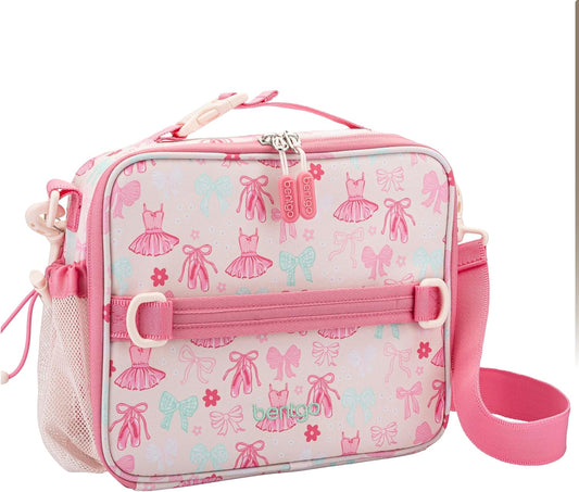 Bentgo Kids Lunch Bag - Durable, Double-Insulated Lunch Bag for Kids 3+; Holds Lunch Box, Water Bottle, & Snacks; Easy-Clean Water-Resistant Fabric & Multiple Zippered Pockets (Mermaid)