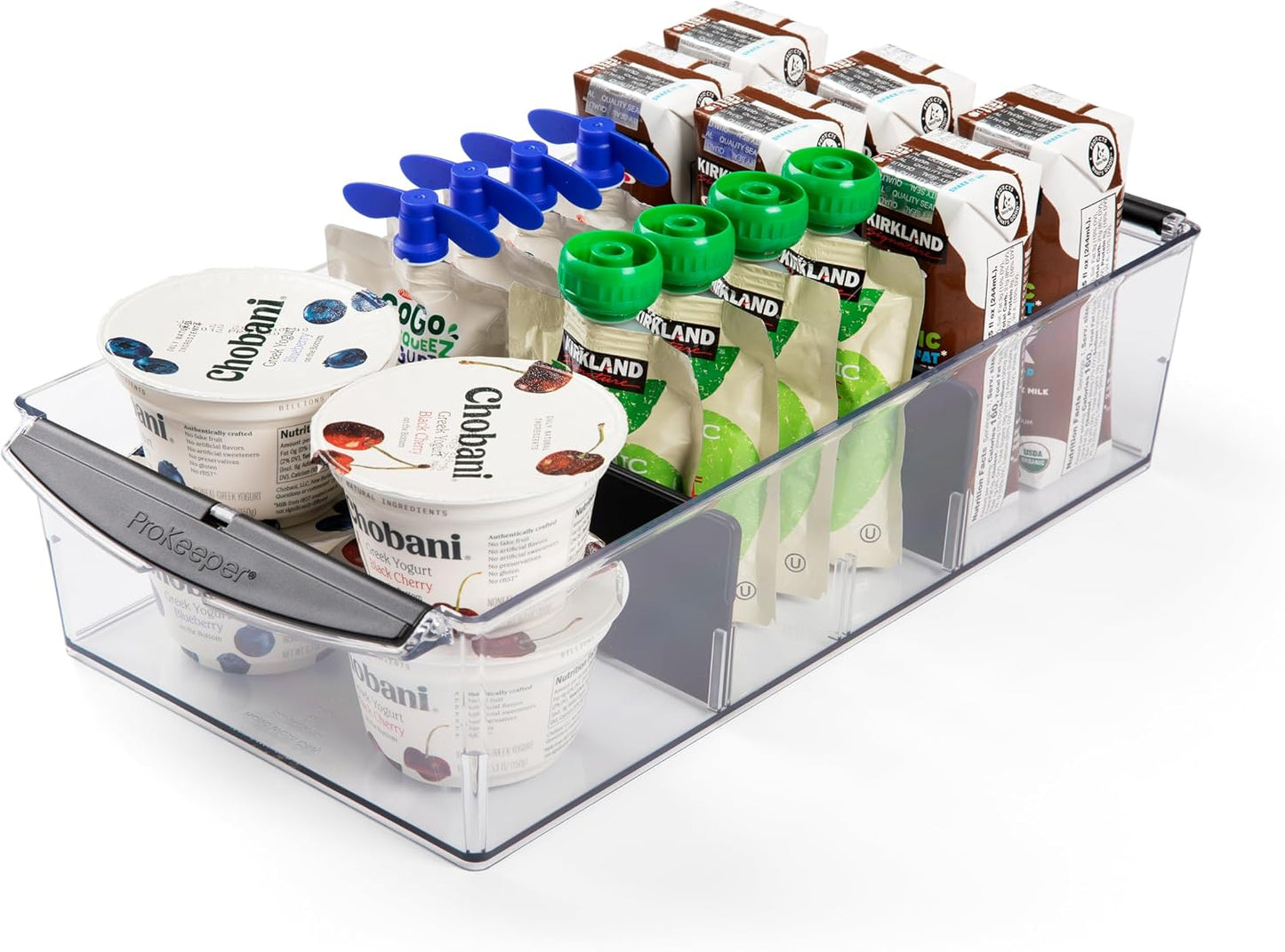 Progressive ProKeeper+ Pantry & Refrigerator Storage Containers – Modular Bins and Organizers (Narrow Stackable Bin, 16.1"L x 4.0"W x 3.6"H)
