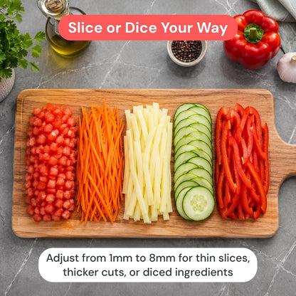 Fullstar Safer Mandoline Slicer for Kitchen Adjustable Veggie & Food Slicer