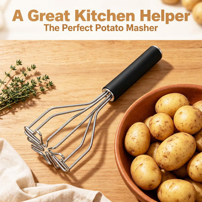 Stainless Steel Potato Masher Kitchen Tools for Potatoes, Veggies, Eggs
