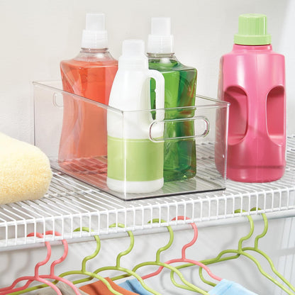 iDesign Stackable Fridge Bin, Set of 4, Clear | Kitchen Storage Bin, For Pantry, Cabinets, or Fridge