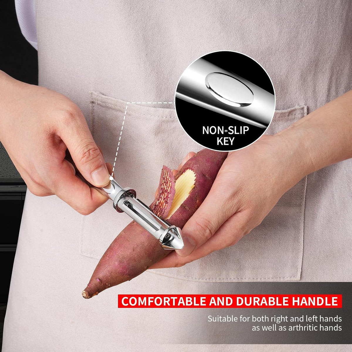 MAD SHARK Vegetable Peeler,Ultra Sharp Y Serrated Blade Peelers for Kitchen