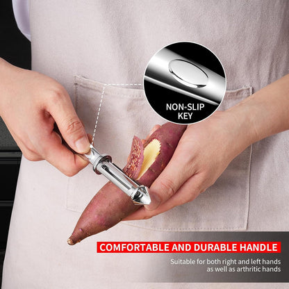 MAD SHARK Vegetable Peeler,Ultra Sharp Y Serrated Blade Peelers for Kitchen