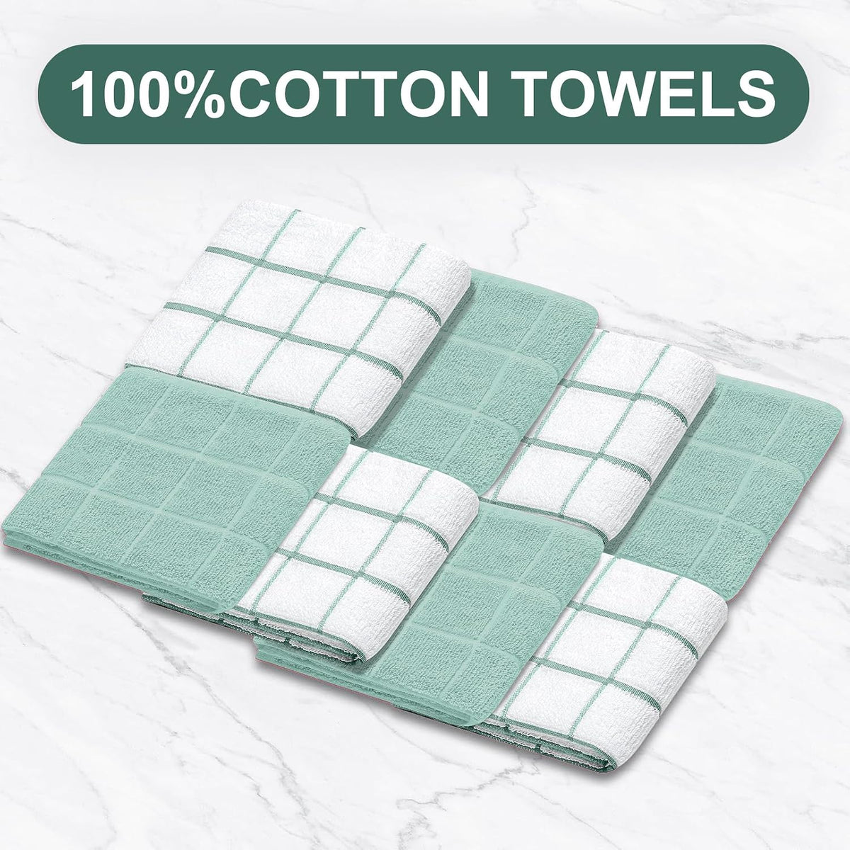 Oven Mitts Kitchen Towels and Dishcloths Pot Holders Sets, Oven Gloves Kitchen Dish Towels 500 Degree Heat Resistant Potholders with Non-Slip Silicone Surface for Cooking, Grilling, Baking-Gray