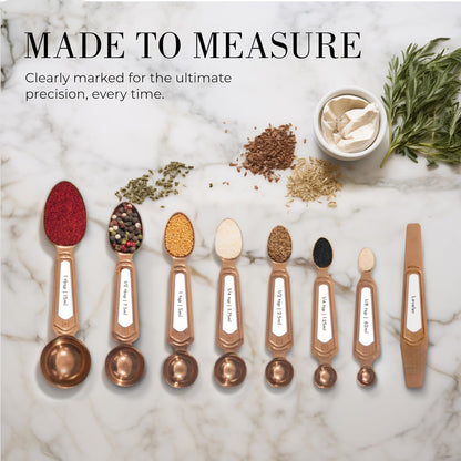 Styled Settings Stainless Steel Magnetic Measuring Spoons Set, 8-Piece