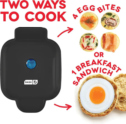 Dash Deluxe Egg Bite Maker - Electric Egg Bite Maker for Healthy Protein Snacks - Quick Cleanup, Space-Saving Design & Non-Slip Feet - 4 Servings, Aqua