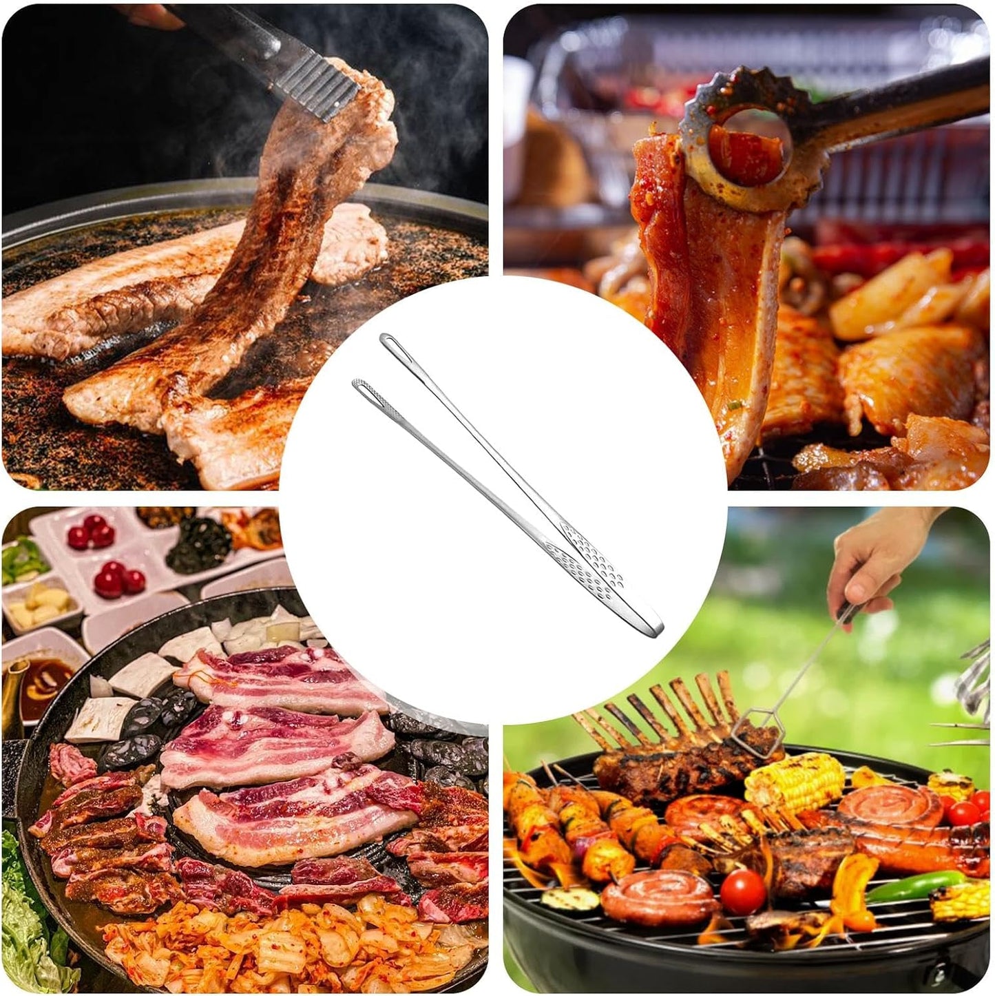 Chef Tweezers - Multipurpose Culinary Plating Tweezers, Stainless Kitchen Precision Tongs | Anti Rust Food Handling Tool, Cooking Garnish Placement Accessory, Barbecue Serving Control Tongs