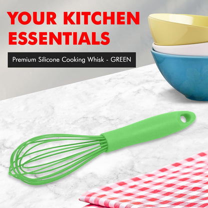 Chef Craft Premium Silicone Wire Cooking Whisk, 10.5 Inch, Red