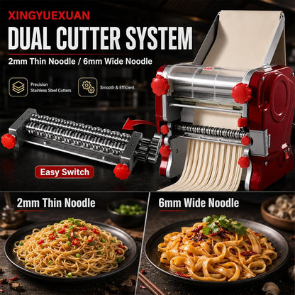 XINGYUEXUAN Pasta Maker Machine, Manual Noodle Maker, 2mm & 4mm Cutters