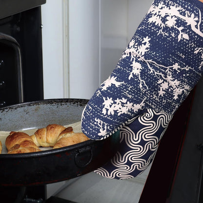 Mini Silicone Oven Mitts, Heat Resistant Kitchen Mittens 2-Pack Set