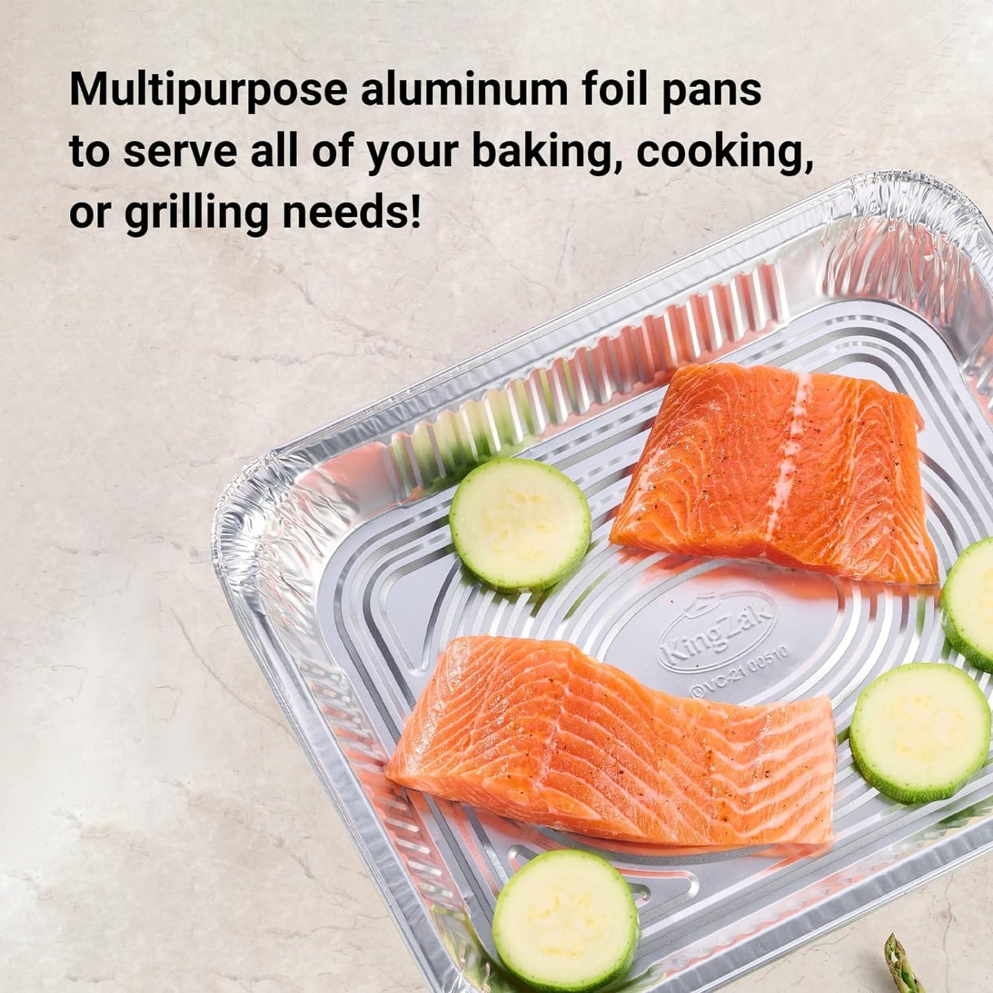 Nicole Home Collection Aluminum Pans With Lids Half Size 9x13 Extra Heavy Duty, Disposable Foil Pans For Baking (25 Sets)
