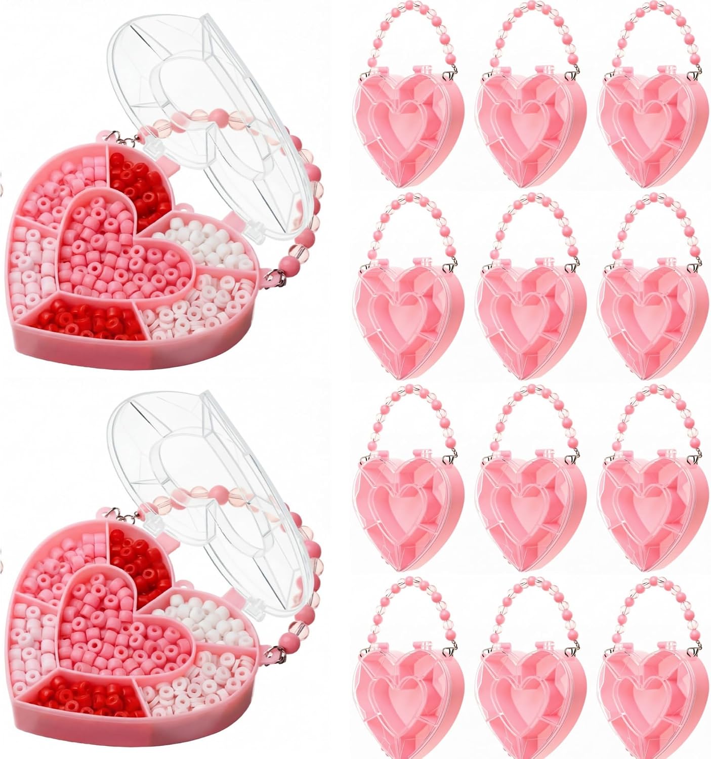Cunno 6 Pack Valentines Day Containers Butterfly Shaped Food Containers Large Plastic Snack Box Food Storage with Handle Divided Serving Tray Portable Jewelry Organizer for Candy Fruit Purple
