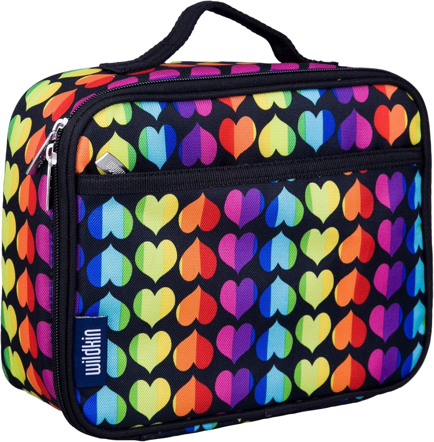 Wildkin Kids Insulated Lunch Box, Keeps Food Hot or Cold, BPA-Free with Mesh Pockets & Easy-Clean Lining – Ideal for School, Travel & Daycare – Holographic