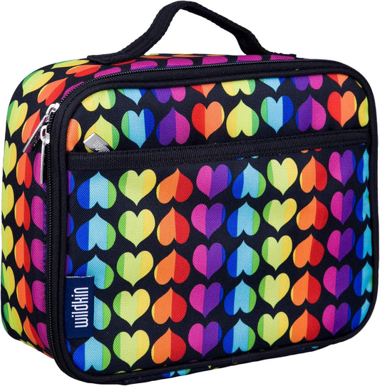 Wildkin Kids Insulated Lunch Box, Keeps Food Hot or Cold, BPA-Free with Mesh Pockets & Easy-Clean Lining – Ideal for School, Travel & Daycare – Holographic