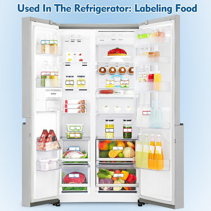 500 Pcs 1×3 Inch Removable Freezer Labels, Waterproof, Oil & Tear Resistant, No Residue Writable Stickers for Food Containers, Jars, Pantry and Meal Prep (Boho-Date)