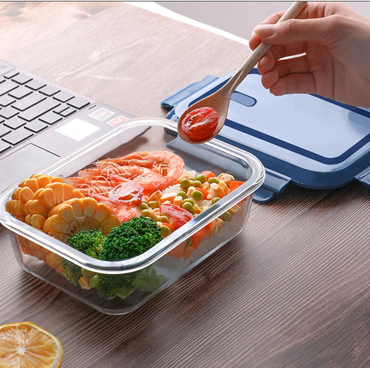 6 Pieces Rectangle Glass Food Storage Containers with Lids, Meal Prep Containers for Food Storage, BPA Free & Leak Proof (3 lids & 3 Containers) 13.9oz, 24oz, 35oz (Pink)