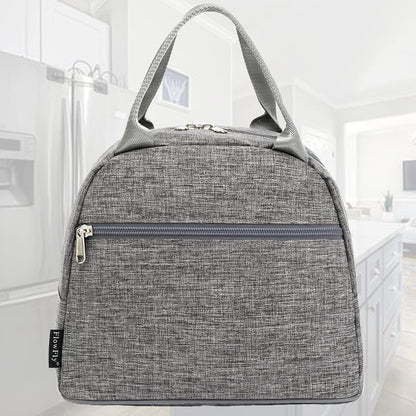 FlowFly Insulated Lunch Cooler Bag - Tote Bag Organizer for Women/Men, Black - Colors A